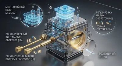 Карбюратор Tillotson HW-49A OK-N: устройство, разборка, сборка и настройка