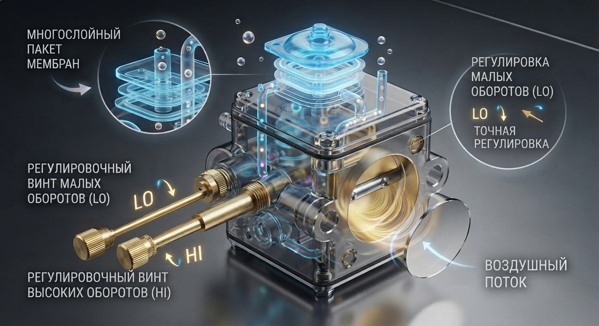 Карбюратор Tillotson HW-49A OK-N: устройство, разборка, сборка и настройка