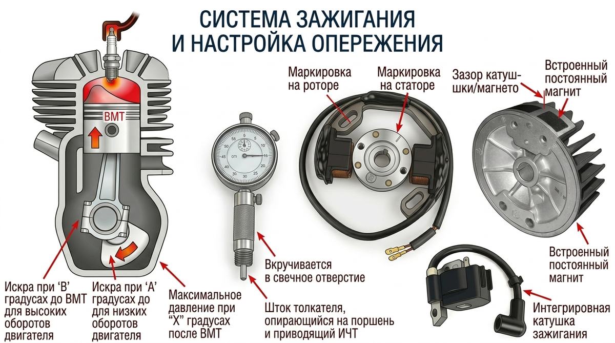 Система зажигания карта: опережение и настройка по классам | Gripline