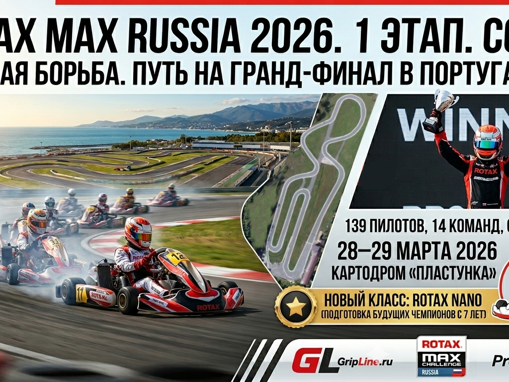 Сочи: Итоги 1-го этапа серии Rotax Max Russia 2026